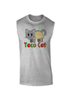 Cute Taco Cat Design Text Muscle Shirt by TooLoud-TooLoud-AshGray-Small-Davson Sales