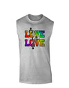 Love Is Love Lesbian Pride Muscle Shirt-TooLoud-AshGray-Small-Davson Sales