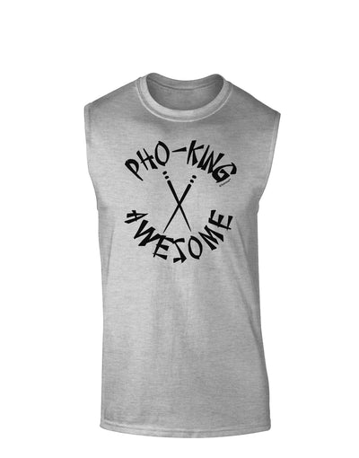 PHO KING AWESOME, Funny Vietnamese Soup Vietnam Foodie Muscle Shirt-Muscle Shirts-TooLoud-AshGray-Small-Davson Sales