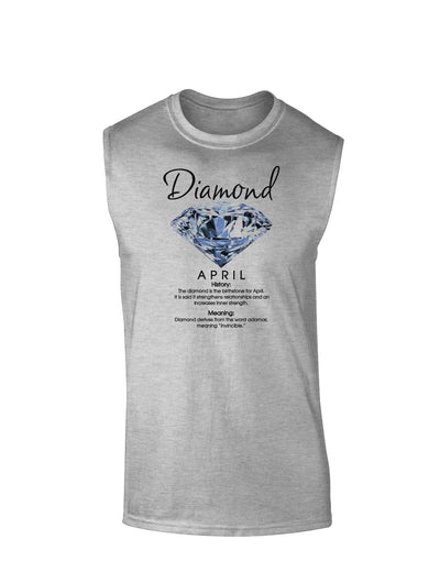 Birthstone Diamond Muscle Shirt-TooLoud-AshGray-Small-Davson Sales
