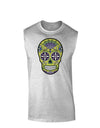 Version 7 Poison Day of the Dead Calavera Muscle Shirt-TooLoud-AshGray-Small-Davson Sales