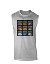 Solar System Squares Muscle Shirt-TooLoud-AshGray-Small-Davson Sales