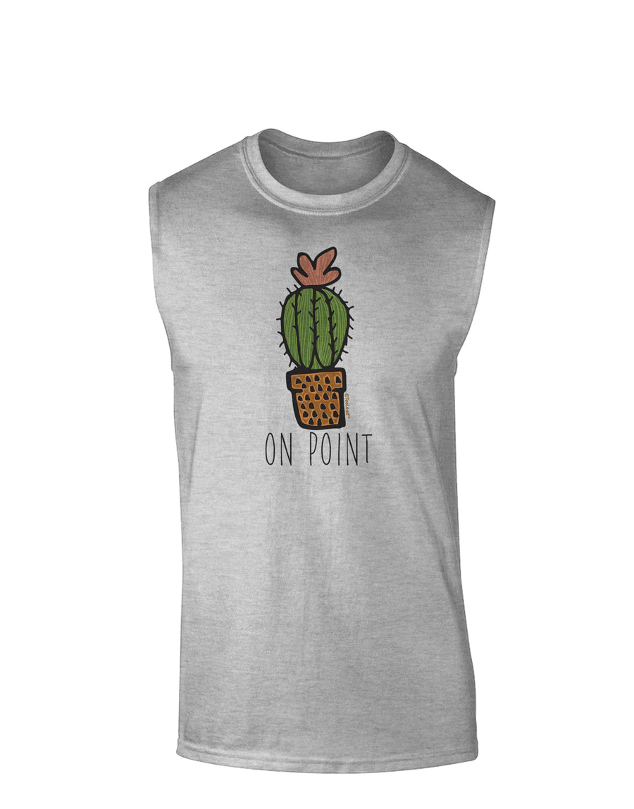 TooLoud On Point Cactus Muscle Shirt-Muscle Shirts-TooLoud-White-Small-Davson Sales