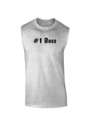#1 Boss Text - Boss Day Muscle Shirt-TooLoud-AshGray-Small-Davson Sales