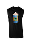 Happy Hanukkah Latte Cup Dark Muscle Shirt-TooLoud-Black-Small-Davson Sales