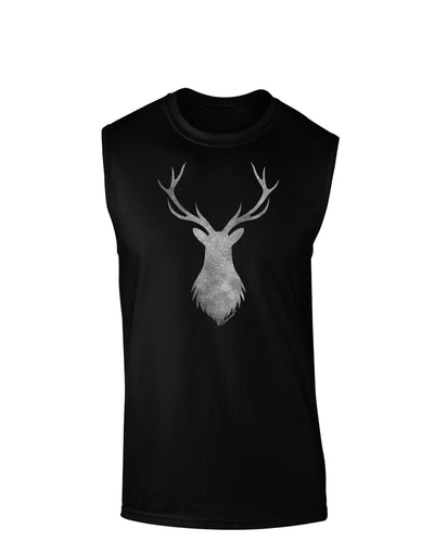 Majestic Stag Distressed Dark Muscle Shirt-Muscle Shirt-TooLoud-Black-Small-Davson Sales