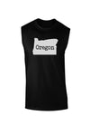 Oregon - United States Shape Dark Muscle Shirt by TooLoud-TooLoud-Black-Small-Davson Sales