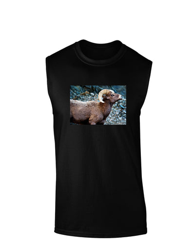TooLoud Wide Eyed Big Horn Dark Muscle Shirt-TooLoud-Black-Small-Davson Sales