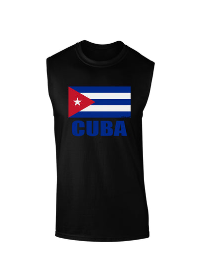 Cuba Flag Cuban Pride Dark Muscle Shirt by TooLoud-TooLoud-Black-Small-Davson Sales