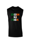 Irish As Feck Funny Dark Muscle Shirt  by TooLoud