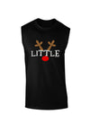 Matching Family Christmas Design - Reindeer - Little Dark Muscle Shirt by TooLoud-TooLoud-Black-Small-Davson Sales