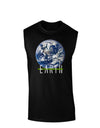 Planet Earth Text Dark Muscle Shirt-TooLoud-Black-Small-Davson Sales