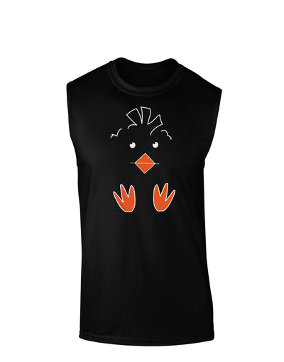 Cute Easter Chick Face Muscle Shirt-Muscle Shirts-TooLoud-Black-Small-Davson Sales