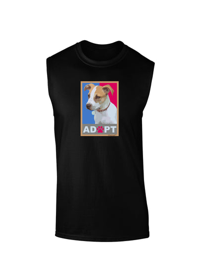 Adopt Cute Puppy Cat Adoption Dark Muscle Shirt-TooLoud-Black-Small-Davson Sales