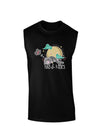 TooLoud Pugs and Kisses Dark Dark Muscle Shirt-Muscle Shirts-TooLoud-Black-Small-Davson Sales