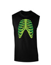 Human Green Skeleton Bones Ribcage Dark Muscle Shirt-TooLoud-Black-Small-Davson Sales