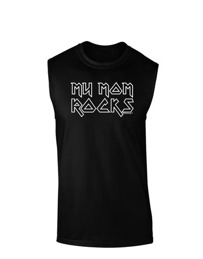 My Mom Rocks - Mother's Day Dark Muscle Shirt-TooLoud-Black-Small-Davson Sales