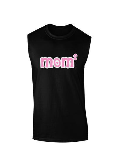 Mom Squared - Cute Mom of Two Design Dark Muscle Shirt by TooLoud-TooLoud-Black-Small-Davson Sales