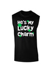 He's My Lucky Charm - Matching Couples Design Dark Muscle Shirt by TooLoud-Mens T-Shirt-TooLoud-Black-Small-Davson Sales