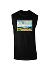 Colorado Mountain Scene Dark Muscle Shirt-TooLoud-Black-Small-Davson Sales