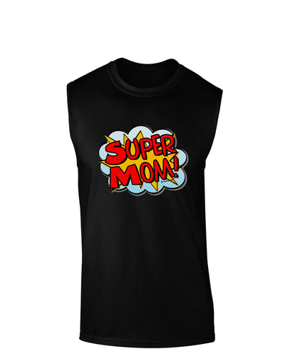 Super Mom - Superhero Comic Style Dark Muscle Shirt