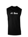 #1 Boss Text - Boss Day Dark Muscle Shirt