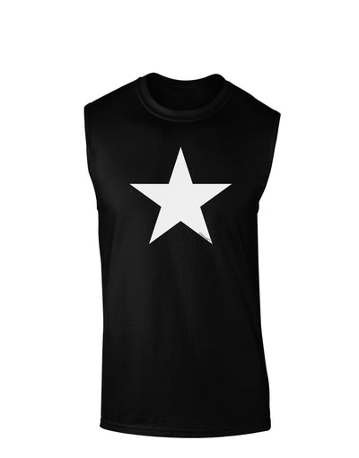 White Star Dark Muscle Shirt - Black - 2XL Tooloud