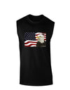 Patriotic USA Flag with Bald Eagle Dark Muscle Shirt by TooLoud-TooLoud-Black-Small-Davson Sales