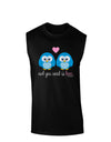 Owl You Need Is Love - Blue Owls Dark Muscle Shirt by TooLoud-TooLoud-Black-Small-Davson Sales