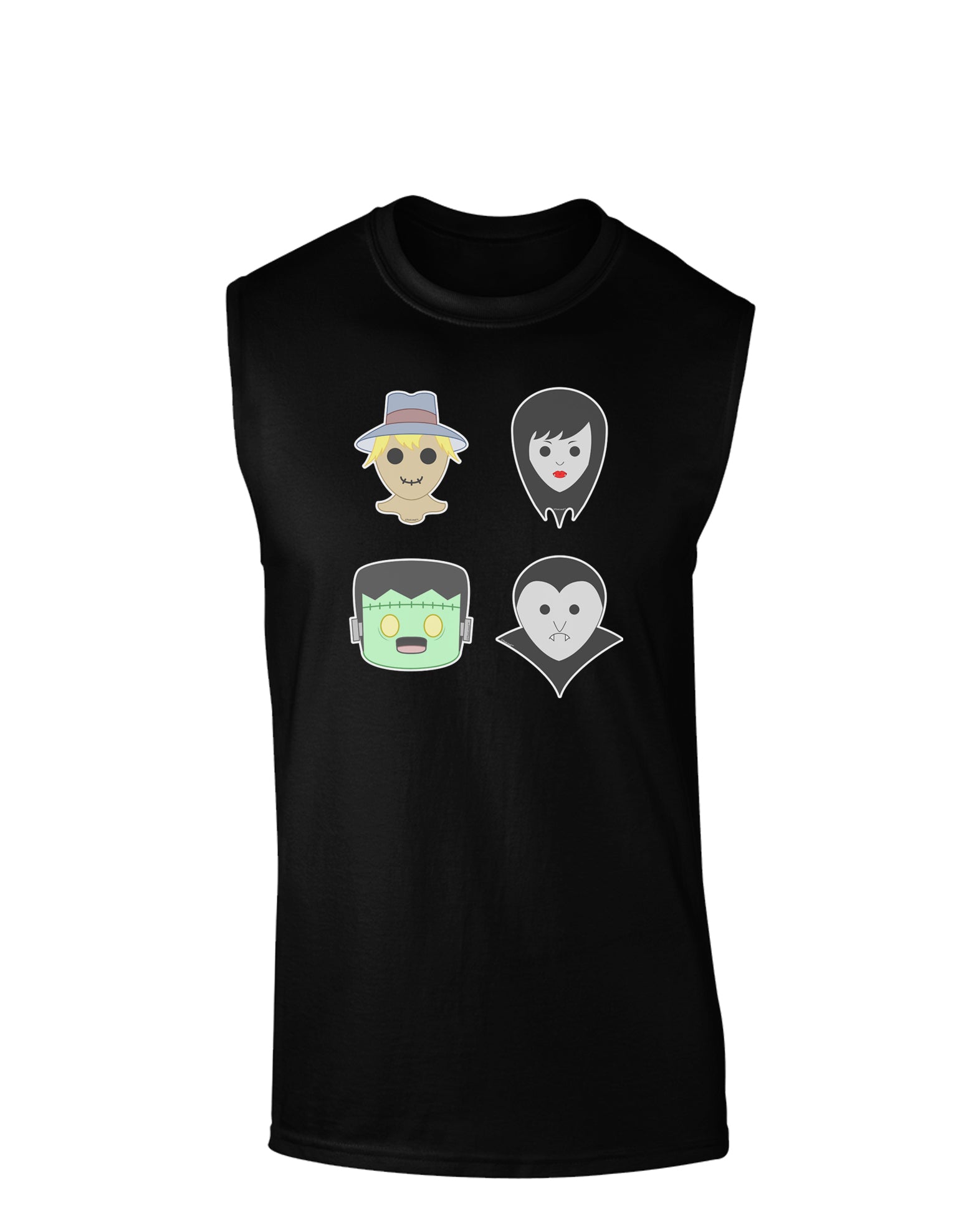 Four Lil Monsters - Halloween Design Dark Muscle Shirt - Davson Sales