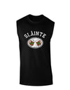 Slainte - St. Patrick's Day Irish Cheers Dark Muscle Shirt by TooLoud-Mens T-Shirt-TooLoud-Black-Small-Davson Sales