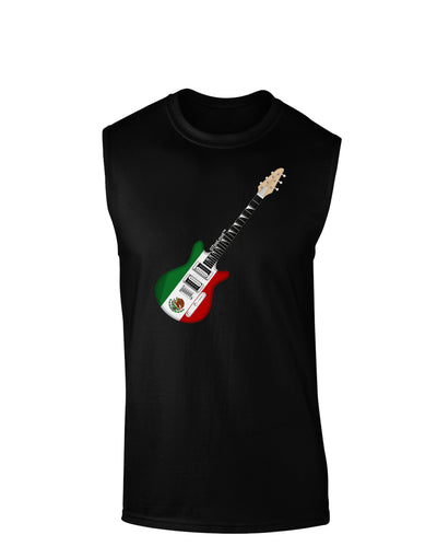 Mexican Flag Guitar Design Dark Muscle Shirt  by TooLoud