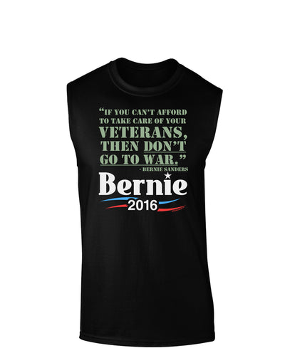 Bernie on Veterans and War Dark Muscle Shirt