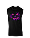 Halloween Glow Smiling Jack O Lantern Dark Muscle Shirt-TooLoud-Black-Small-Davson Sales