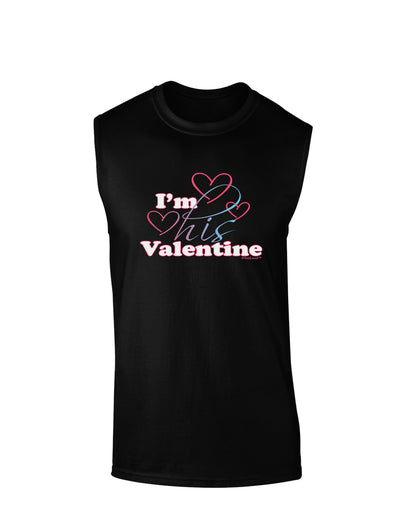 I'm HIS Valentine Dark Muscle Shirt-TooLoud-Black-Small-Davson Sales