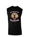 My Dog is my Valentine Gold Yellow Dark Muscle Shirt-TooLoud-Black-Small-Davson Sales