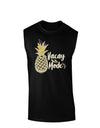 Vacay Mode Pinapple Dark Dark Muscle Shirt-Muscle Shirts-TooLoud-Black-Small-Davson Sales