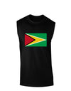 TooLoud Guyana Flag Dark Dark Muscle Shirt-Muscle Shirts-TooLoud-Black-Small-Davson Sales