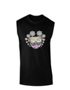 TooLoud Pug Life Hippy Dark Dark Muscle Shirt-Muscle Shirts-TooLoud-Black-Small-Davson Sales
