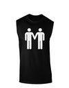 Gay Men Holding Hands Symbol Dark Muscle Shirt-TooLoud-Black-Small-Davson Sales