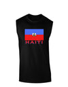 Haiti Flag Dark Dark Muscle Shirt-TooLoud-Black-Small-Davson Sales