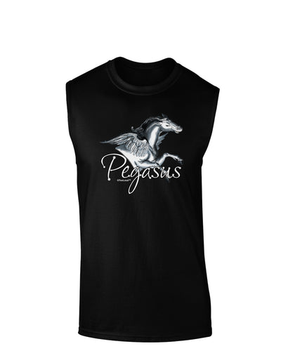 Pegasus Color Illustration Dark Muscle Shirt-TooLoud-Black-Small-Davson Sales