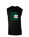 Kiss Me I'm Chirish Dark Muscle Shirt by TooLoud-Clothing-TooLoud-Black-Small-Davson Sales