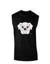 Cute Bulldog - White Dark Muscle Shirt by TooLoud-TooLoud-Black-Small-Davson Sales