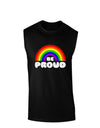 TooLoud Rainbow - Be Proud Gay Pride Dark Muscle Shirt