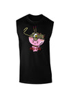 TooLoud Matching Pho Eva Pink Pho Bowl Dark Muscle Shirt-Muscle Shirts-TooLoud-Black-Small-Davson Sales