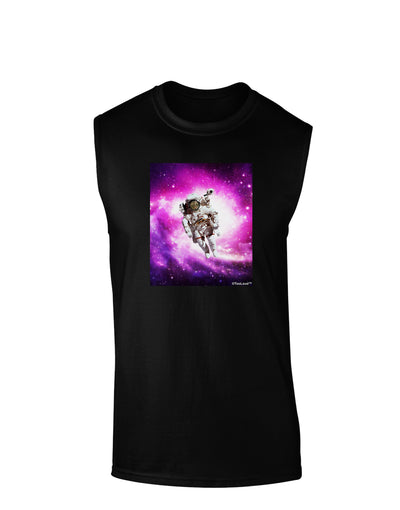 Astronaut Cat Dark Muscle Shirt