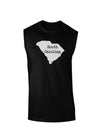 South Carolina - United States Shape Dark Muscle Shirt by TooLoud-TooLoud-Black-Small-Davson Sales