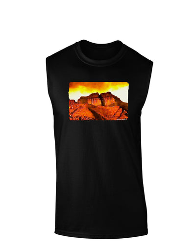 San Juan Mountain Range CO Dark Muscle Shirt-TooLoud-Black-Small-Davson Sales