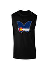 Grunge Colorado Butterfly Flag Muscle Shirt-Muscle Shirts-TooLoud-Black-Small-Davson Sales